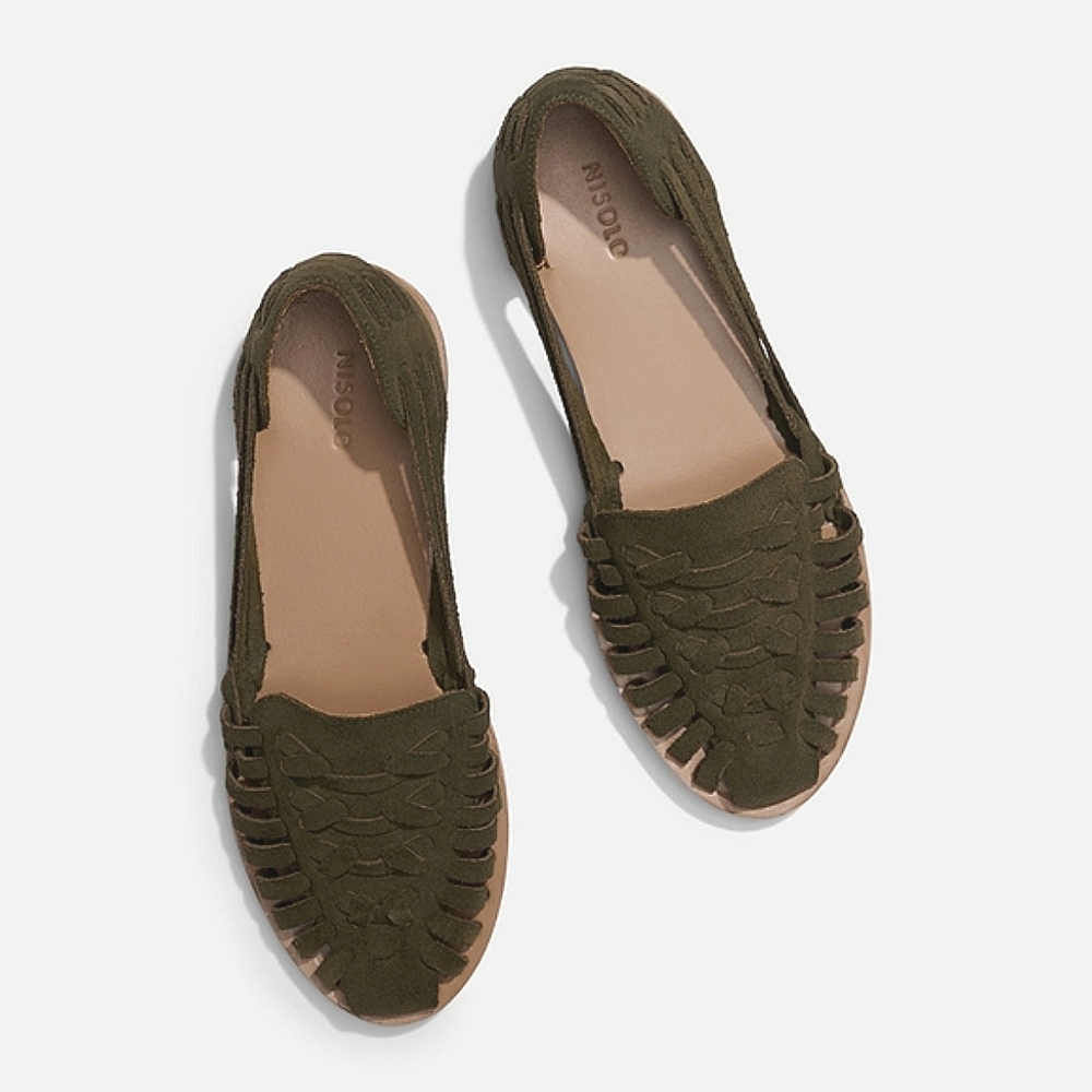 Nisolo Women's Huarache Sandal in Brown